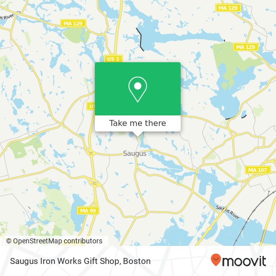 Saugus Iron Works Gift Shop map