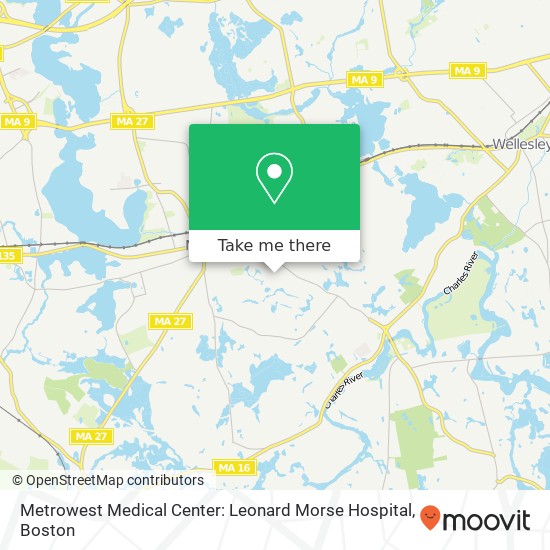 Mapa de Metrowest Medical Center: Leonard Morse Hospital