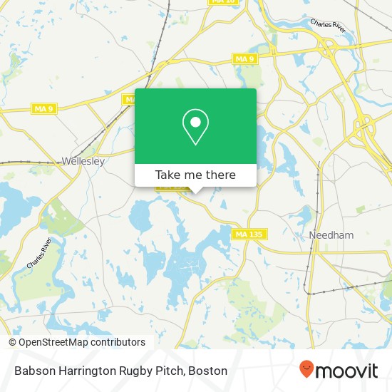 Babson Harrington Rugby Pitch map