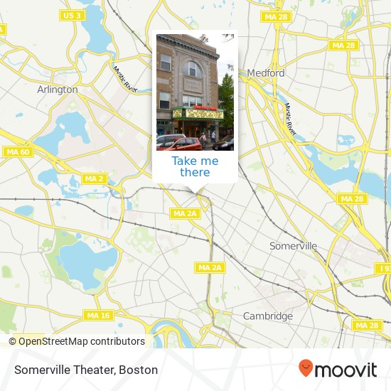 Somerville Theater map