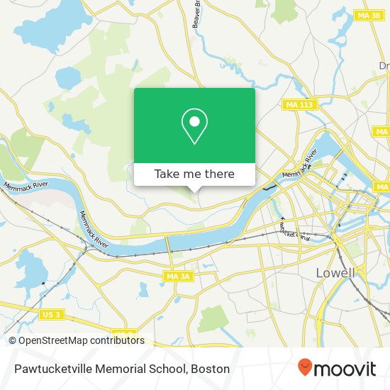 Mapa de Pawtucketville Memorial School