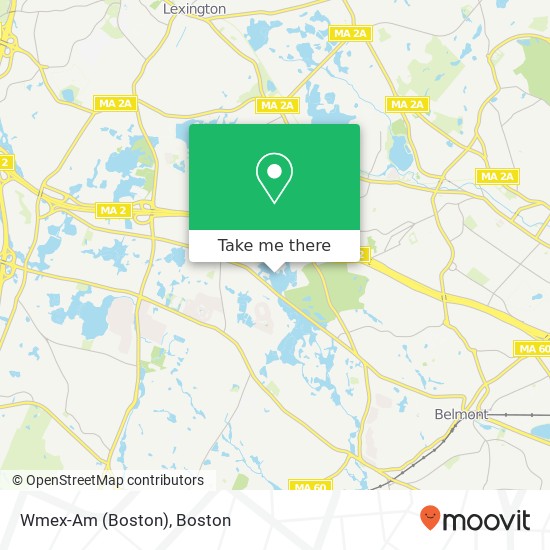 Wmex-Am (Boston) map