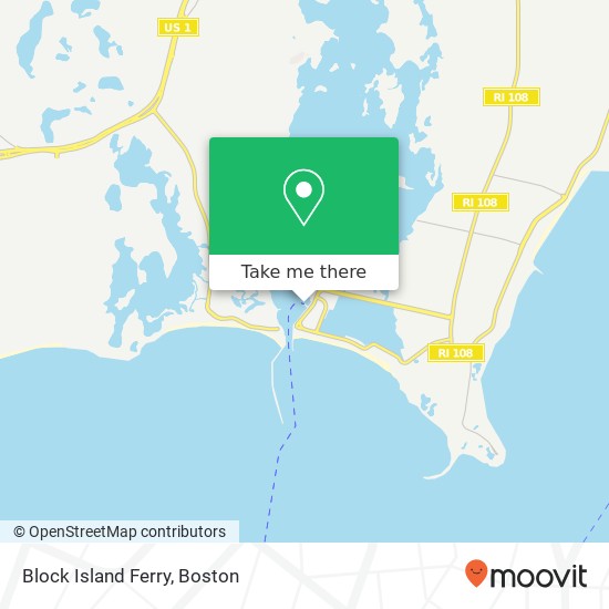 Block Island Ferry map