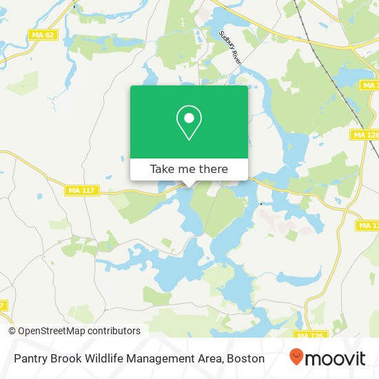 Mapa de Pantry Brook Wildlife Management Area