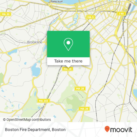Mapa de Boston Fire Department