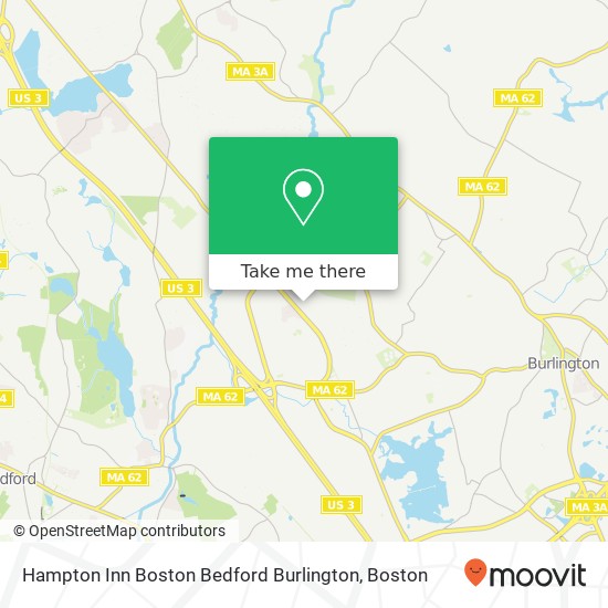 Mapa de Hampton Inn Boston Bedford Burlington