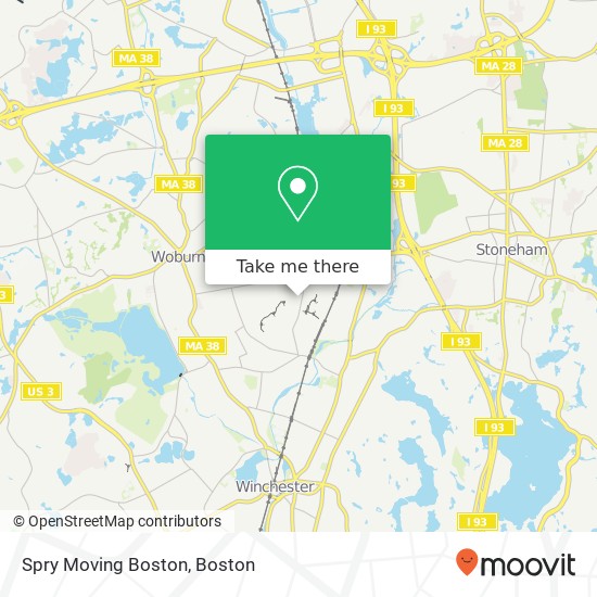 Spry Moving Boston map