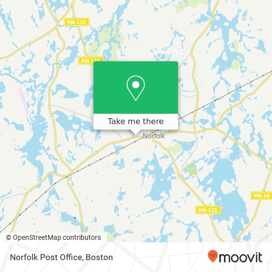 Norfolk Post Office map