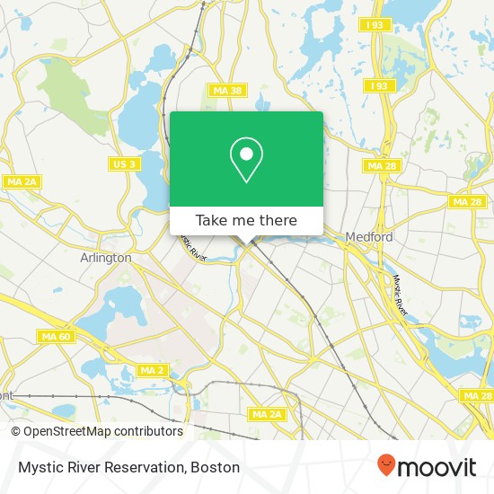 Mystic River Reservation map