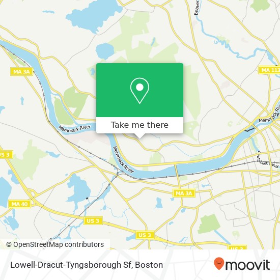 Lowell-Dracut-Tyngsborough Sf map