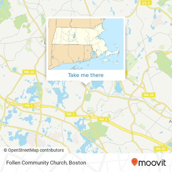 Follen Community Church map