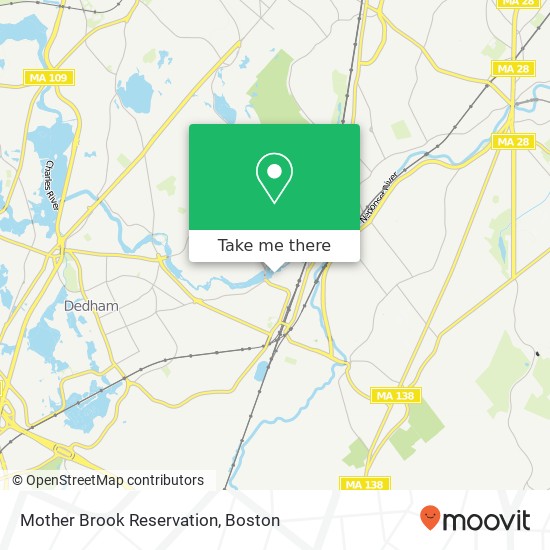 Mapa de Mother Brook Reservation