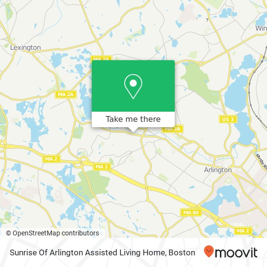 Mapa de Sunrise Of Arlington Assisted Living Home