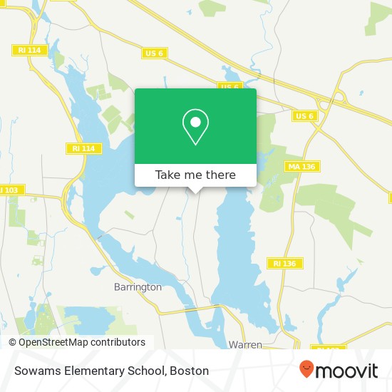 Mapa de Sowams Elementary School