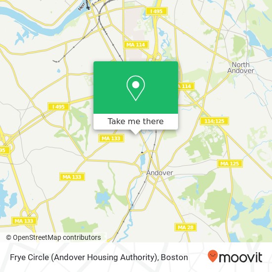 Frye Circle (Andover Housing Authority) map