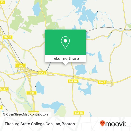 Fitchurg State College Con Lan map
