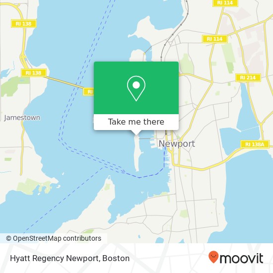 Hyatt Regency Newport map