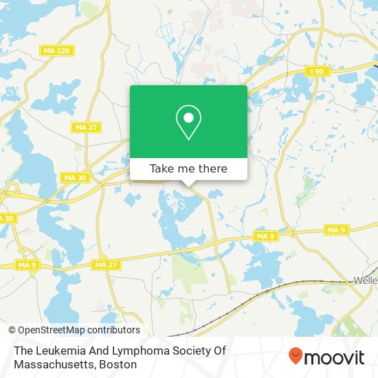 The Leukemia And Lymphoma Society Of Massachusetts map