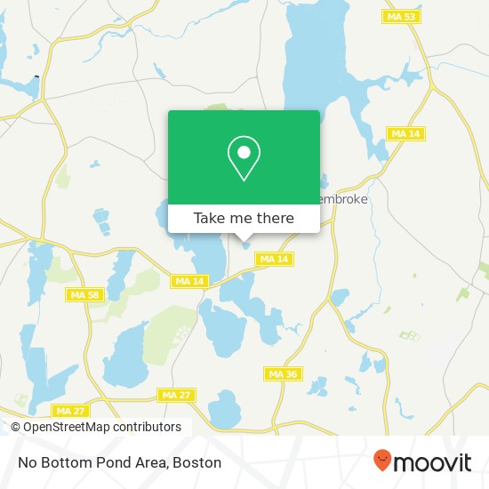 Mapa de No Bottom Pond Area