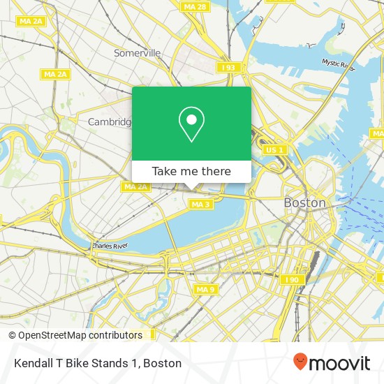 Mapa de Kendall T Bike Stands 1