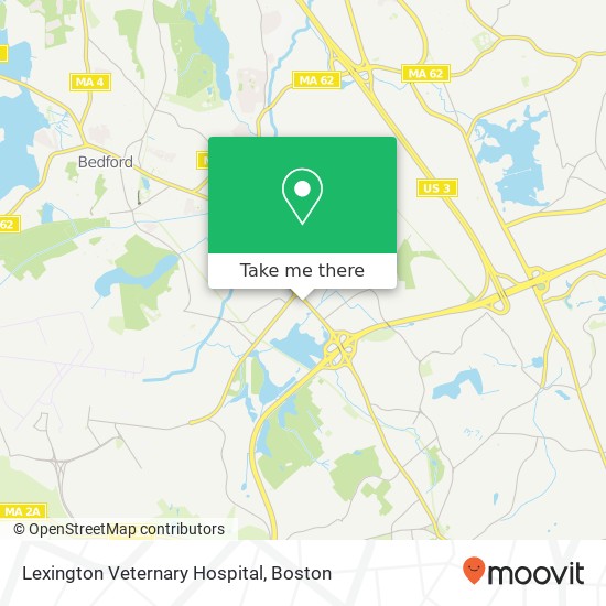 Lexington Veternary Hospital map