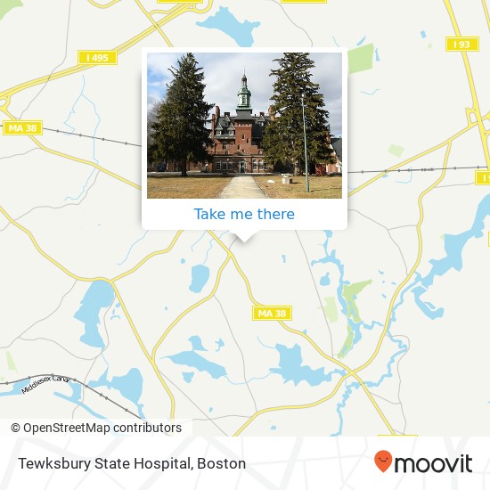 Tewksbury State Hospital map