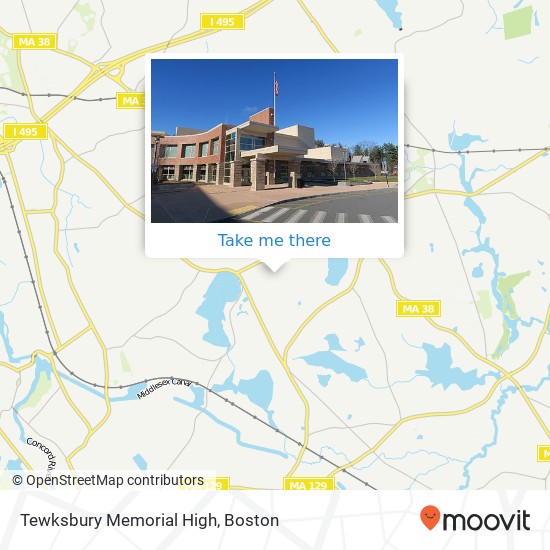 Mapa de Tewksbury Memorial High