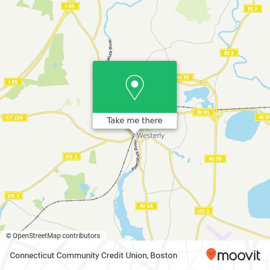 Mapa de Connecticut Community Credit Union