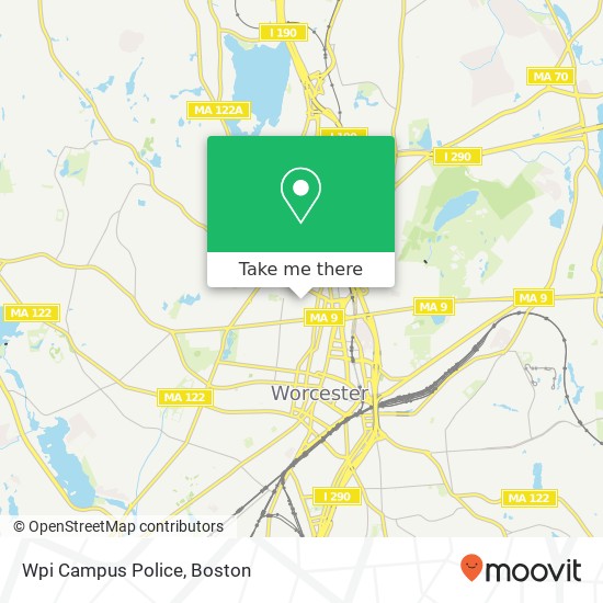 Mapa de Wpi Campus Police