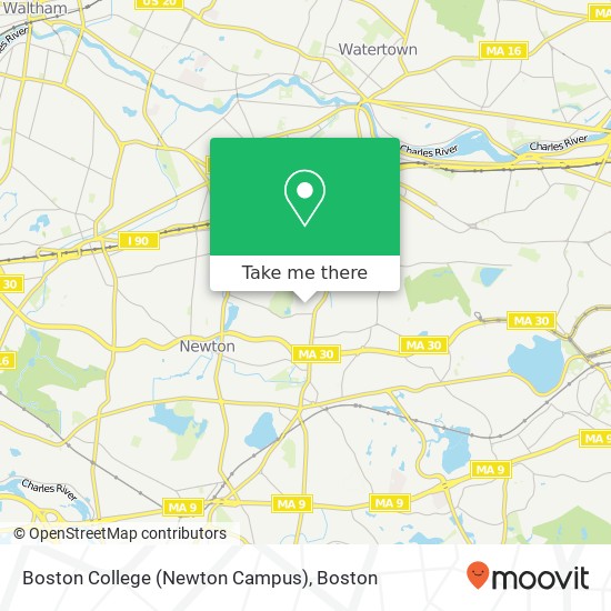 Mapa de Boston College (Newton Campus)