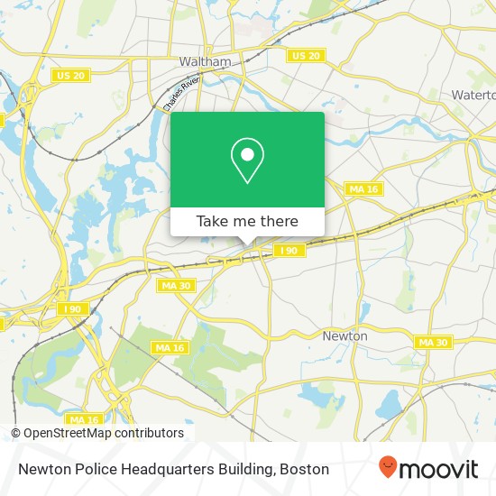 Newton Police Headquarters Building map