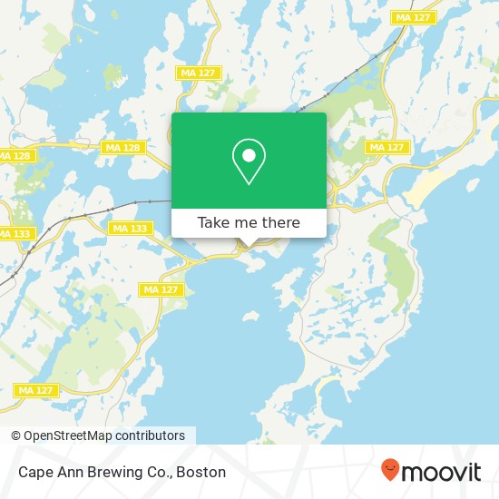 Mapa de Cape Ann Brewing Co.