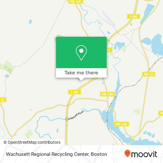 Wachusett Regional Recycling Center map