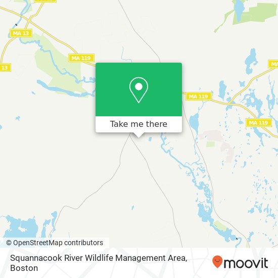 Squannacook River Wildlife Management Area map