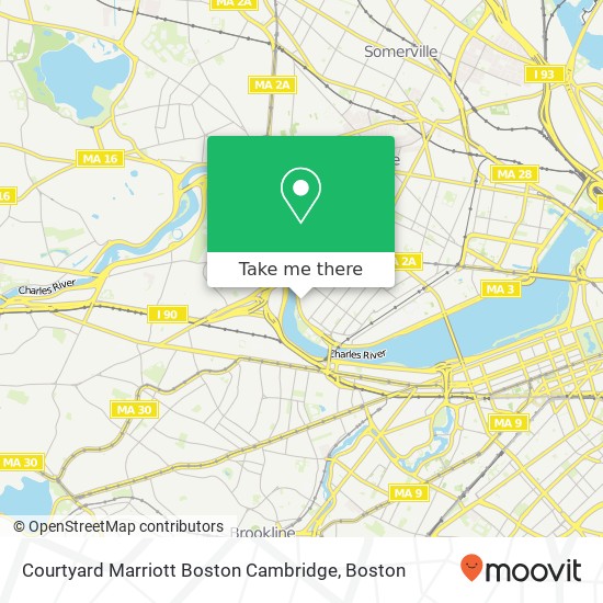 Mapa de Courtyard Marriott Boston Cambridge