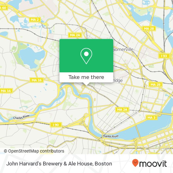 Mapa de John Harvard's Brewery & Ale House