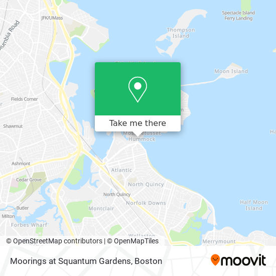 Moorings at Squantum Gardens map