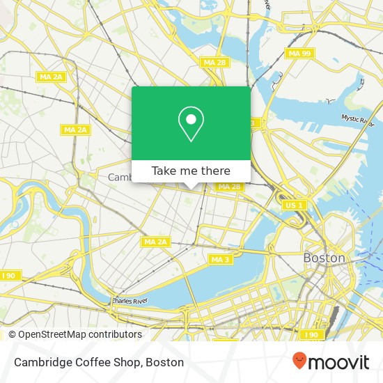 Mapa de Cambridge Coffee Shop