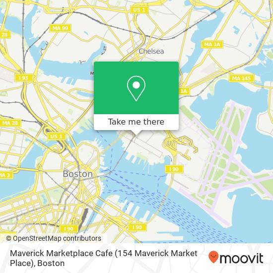 Mapa de Maverick Marketplace Cafe (154 Maverick Market Place)