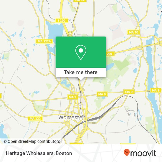 Heritage Wholesalers map