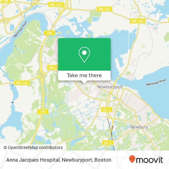 Mapa de Anna Jacques Hospital, Newburyport