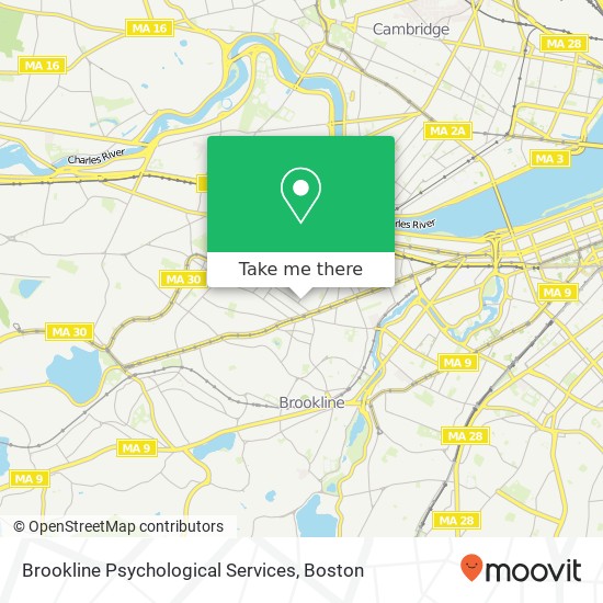 Brookline Psychological Services map