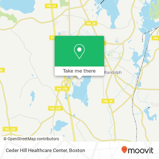 Ceder Hill Healthcare Center map