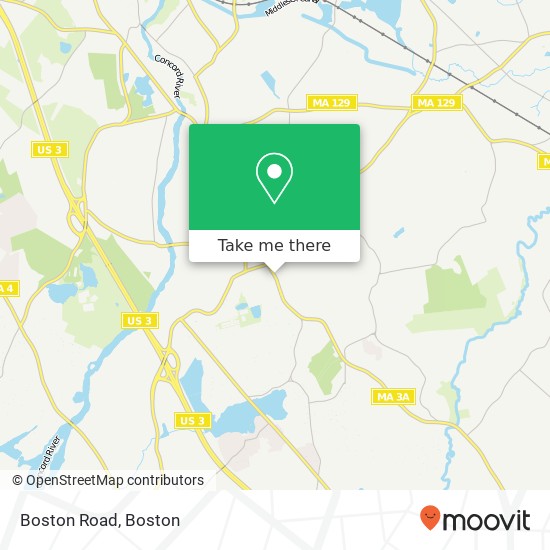 Mapa de Boston Road