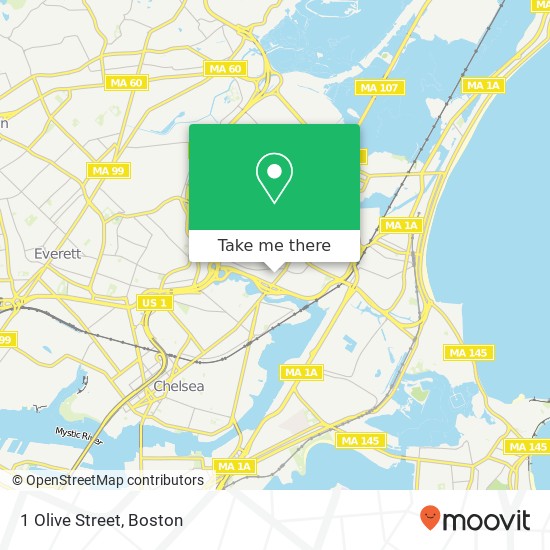 1 Olive Street map
