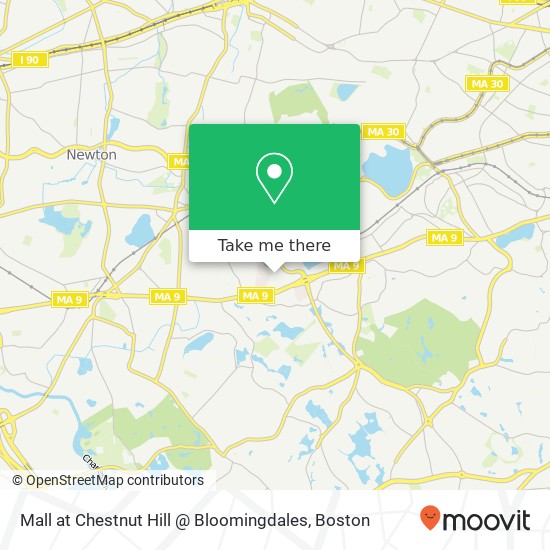 Mall at Chestnut Hill @ Bloomingdales map