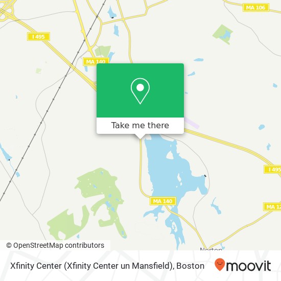 Xfinity Center (Xfinity Center un Mansfield) map