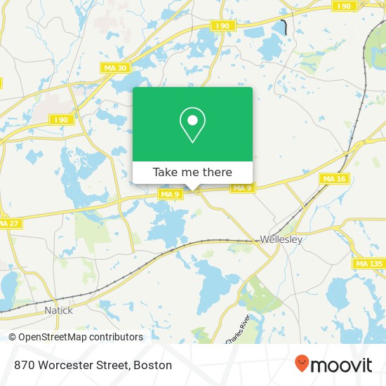 870 Worcester Street map