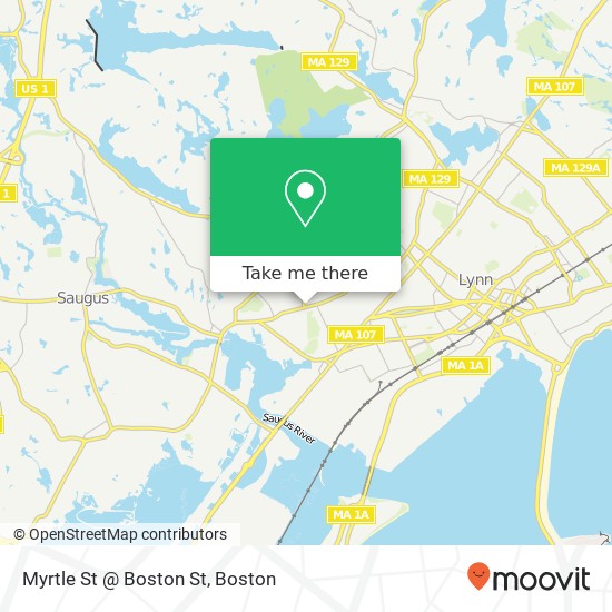 Myrtle St @ Boston St map