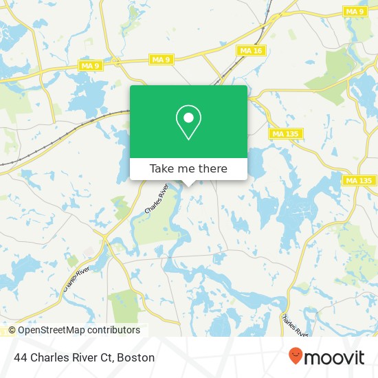 Mapa de 44 Charles River Ct